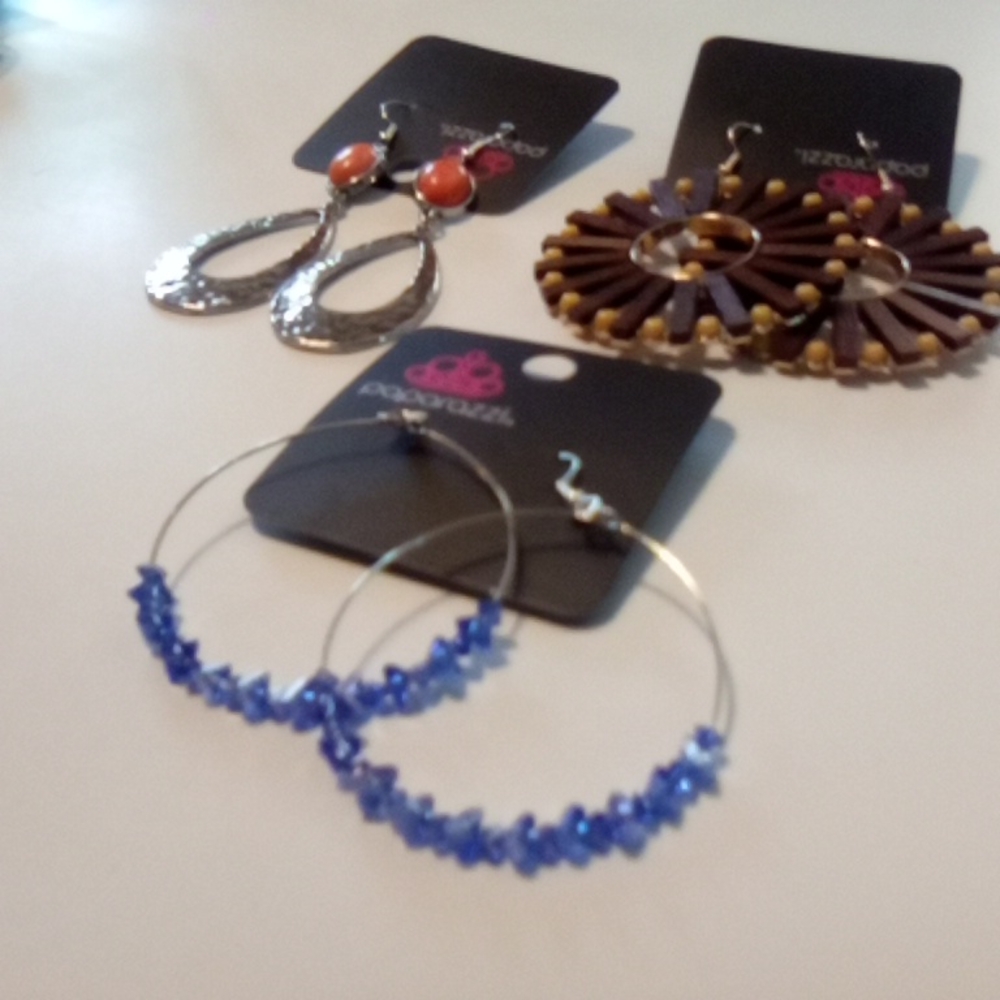 3 pair of earrings